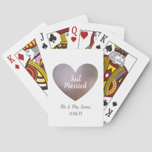 Jeu De Cartes Coeur pourpre juste marié