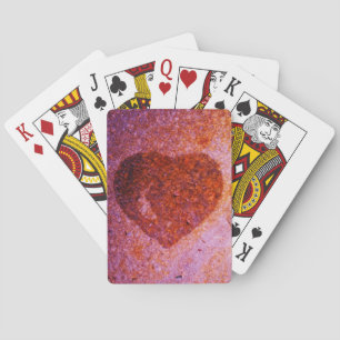 Jeu De Cartes coeur rose corail