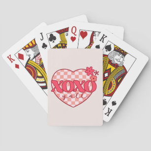 Jeu De Cartes Coeur rose Xoxo Hugs et baisers