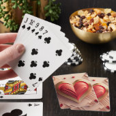 Jeu De Cartes Coeur rouge et or 3D (In Situ)