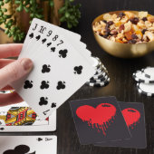 Jeu De Cartes Cœur Rouge qui Dégouline (In Situ)