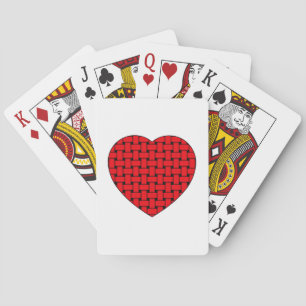 Jeu De Cartes Coeur rouge tressé