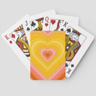 Jeu De Cartes Coeur super à couche rétro