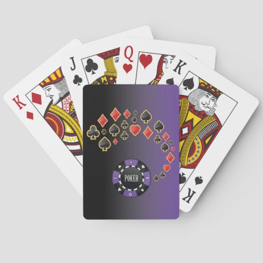 Jeu De Cartes Coeurs, clubs, diamants et pique Conception Bicycl (dos)