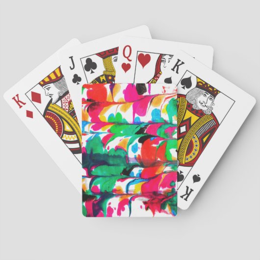 Jeu De Cartes Coeurs colorés (dos)
