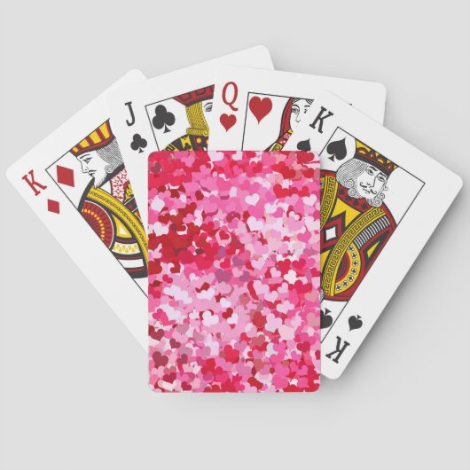 Jeu De Cartes Cœurs de confettis roses (dos)