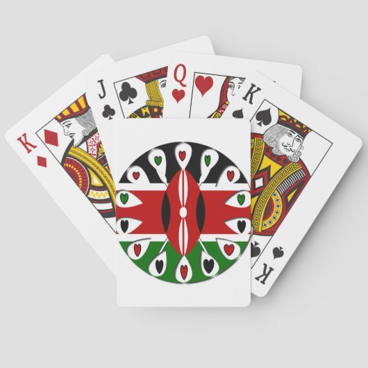 Jeu De Cartes Cœurs de Kenya (dos)
