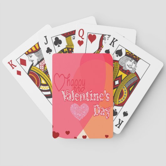 Jeu De Cartes Coeurs de la Saint Valentin (dos)