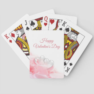 Jeu De Cartes Coeurs de verre romantique Heureuse Sainte-Valenti