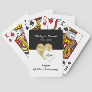 Jeu De Cartes Coeurs d'or Foil Jouer des cartes