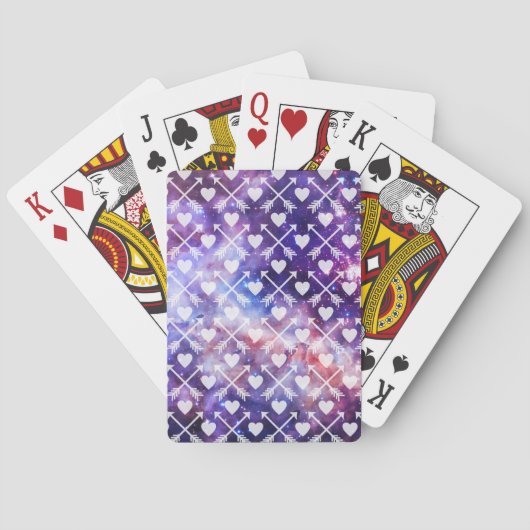 Jeu De Cartes Coeurs et flèches galactiques (dos)