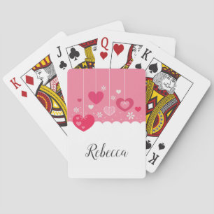 Jeu De Cartes Coeurs flottants jouant aux cartes