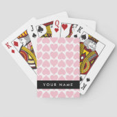 Jeu De Cartes Coeurs roses, Romantique, Votre Nom, Personnaliser (dos)