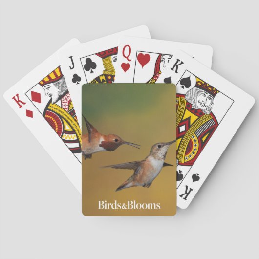 Jeu De Cartes Colibri Rufous de flottement (dos)