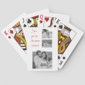 Jeu De Cartes Collage Couple Photo & Citation Romantique Aimer Y (dos)