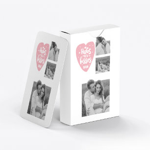 Jeu De Cartes Collage Couple Photo & Hugs And Kisses PInk Heart