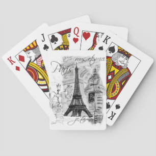 Jeu De Cartes Collage de la Tour Eiffel de Paris