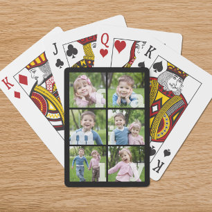Jeu De Cartes Collage de photos de famille 6 photos couleur pers