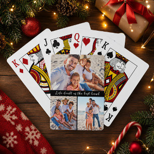 Jeu De Cartes Collage de photos de famille La vie nous a donné l