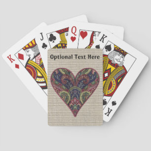 Jeu De Cartes Collage du coeur de la tapisserie