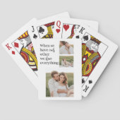 Jeu De Cartes Collage moderne Photo Romantique Couple Citation C (dos)