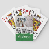Jeu De Cartes Collage photo 4 tendance Nom du script White Green (dos)
