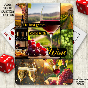 Jeu De Cartes Collage photo à thème du vin personnalisé