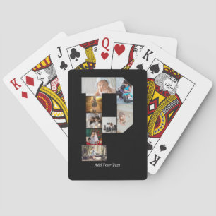 Jeu De Cartes Collage photo en lettres noir et blanc P