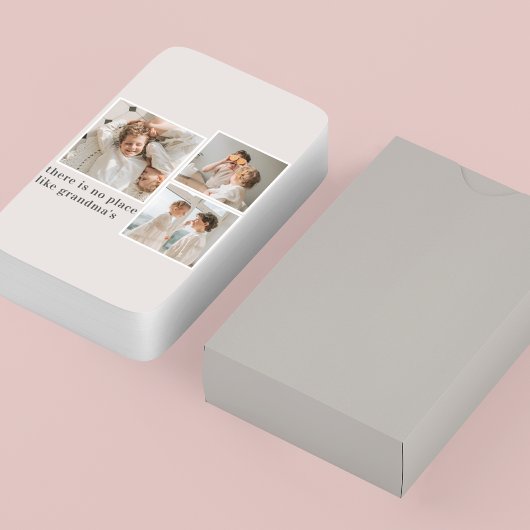 Jeu De Cartes Collage photo et devis cadeau de la meilleure gran