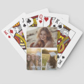 Jeu De Cartes Collage photo minimal moderne 3 avec texte (dos)