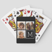 Jeu De Cartes Collage photo tendance noir et blanc avec Monogram (dos)