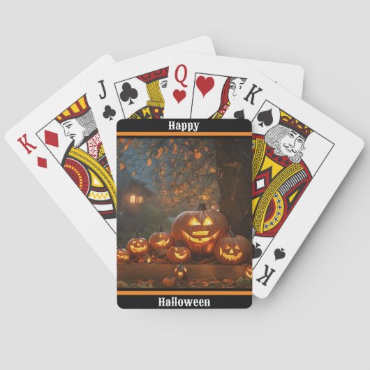 Jeu De Cartes Collection famille Halloween citrouille (dos)