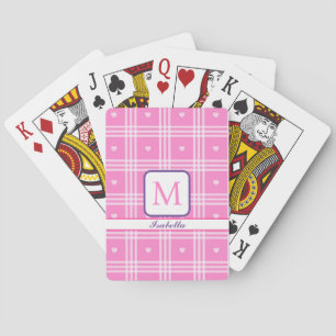 Jeu De Cartes Collection moderne Plaid Pink Heart