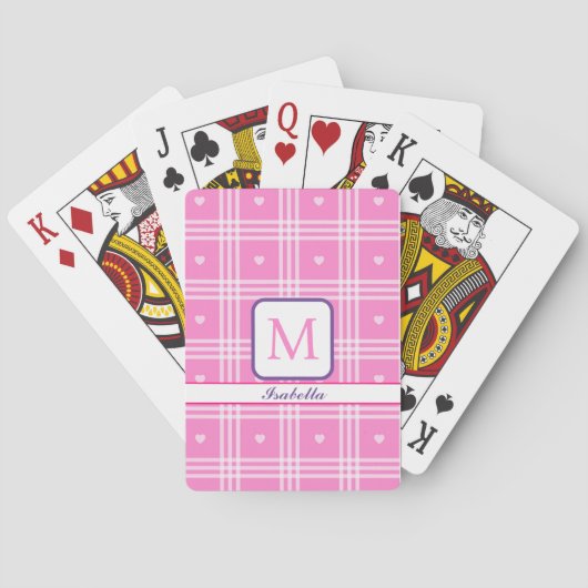 Jeu De Cartes Collection moderne Plaid Pink Heart (dos)