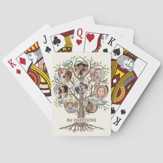 Jeu De Cartes Collection photo d'arbre généalogique 8 Photos Nom (dos)