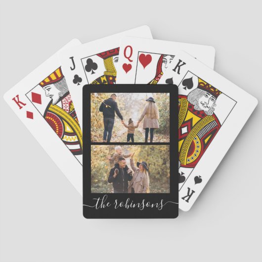 Jeu De Cartes Collection photo Modern Script 2 personnalisée (dos)