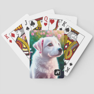 Jeu De Cartes Collection rose Et Belle Chienne