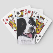 Jeu De Cartes Collie bordé noir et blanc souriant (dos)