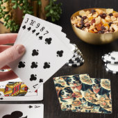 Jeu De Cartes Collie frontière mignonne sans joint (In Situ)