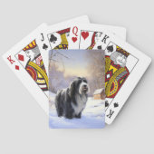 Jeu De Cartes Collie Laisser Il Neige Noël (dos)