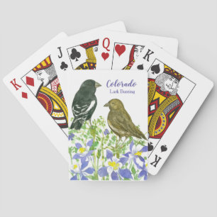 Jeu De Cartes Colorado Souvenir Lark Bunting Birds Columbine