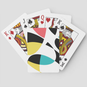 Jeu De Cartes Coloré, abstrait, moderne, amusant motif géométriq