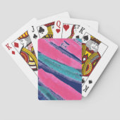 Jeu De Cartes Colorful Abstract Stripes on Dark Blue (dos)