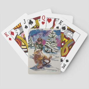 Jeu De Cartes Colorful personalized Christmas playing cards