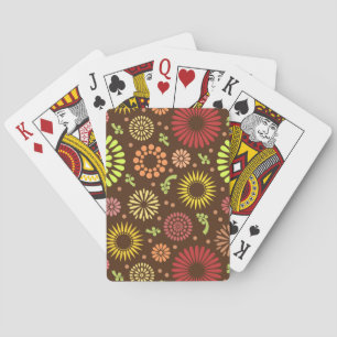 Jeu De Cartes Colorful vintage sunflowers