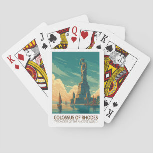 Jeu De Cartes Colosse de Rhodes Sept Merveilles du Monde Art
