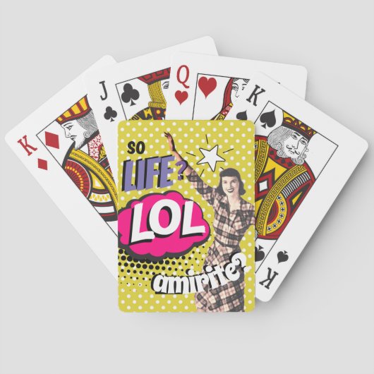 Jeu De Cartes Comic Book Pop Art Retro Lady Funny (dos)