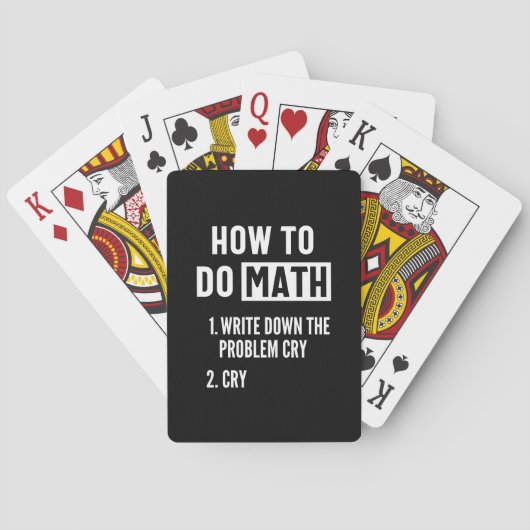 Jeu De Cartes Comment faire Math Drôle Citation (dos)