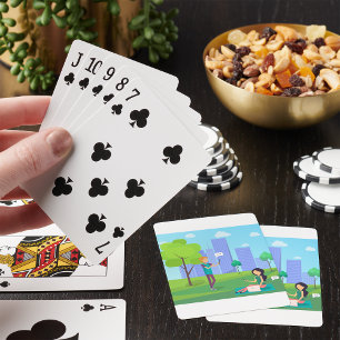 Jeu De Cartes Communication sur les médias sociaux dans le parc