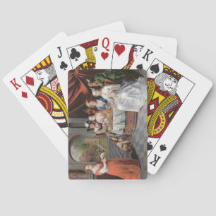 Jeu De Cartes Compagnie élégante dînant dans une salle à piliers